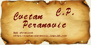Cvetan Peranović vizit kartica